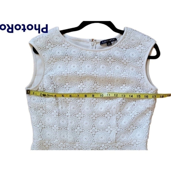 Albert Nipon Ivory Lace Dress Sz 8 Albert Nipon - Picture 11 of 12